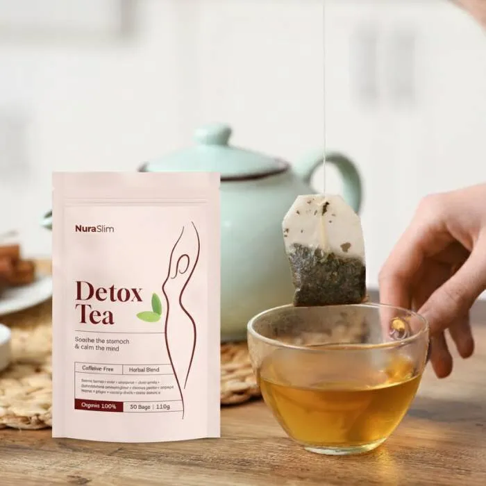NuraSlim Detox Thee – mix van 10 natuurlijke kruiden zonder cafeïne voor een opgeblazen gevoel en stofwisseling